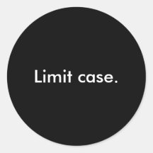 Black 'Limit case.' Stickers