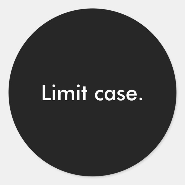 Black 'Limit case.' Stickers (Front)