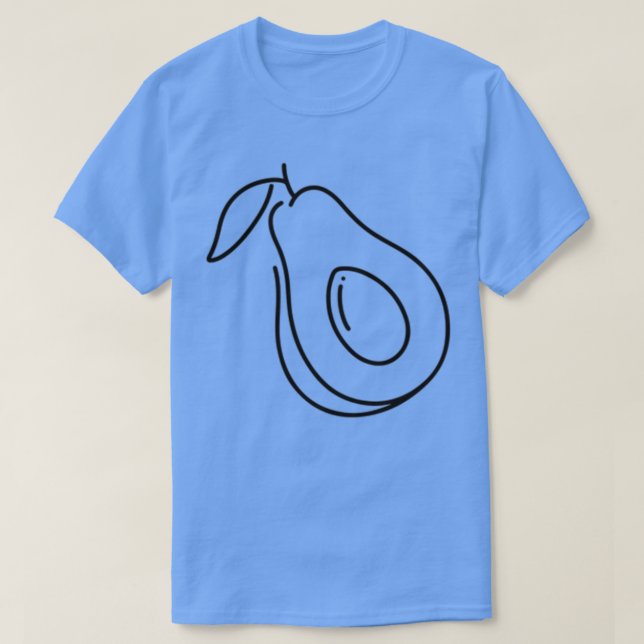 Black Lin AvocadoCute T-Shirt (Design Front)