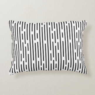 Black Line Geometric Pattern Decorative Cushion