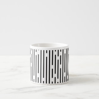 Black Line Geometric Pattern Espresso Cup