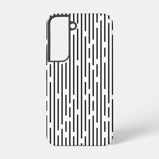 Black Line Geometric Pattern Samsung Galaxy S22 Case (Back)