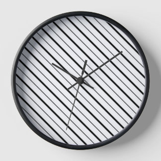 Black Line Geometry Simple Clock