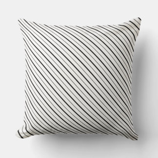 Black Line Geometry Simple Cushion