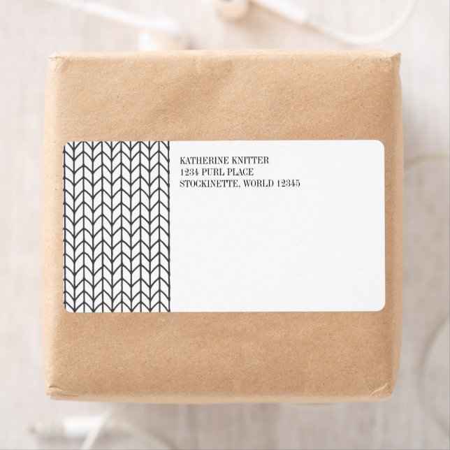 BLACK LINE KNIT Shipping Address Labels (Insitu)