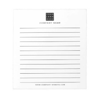 Black Lined  Business Logo Company Promotional Notepad