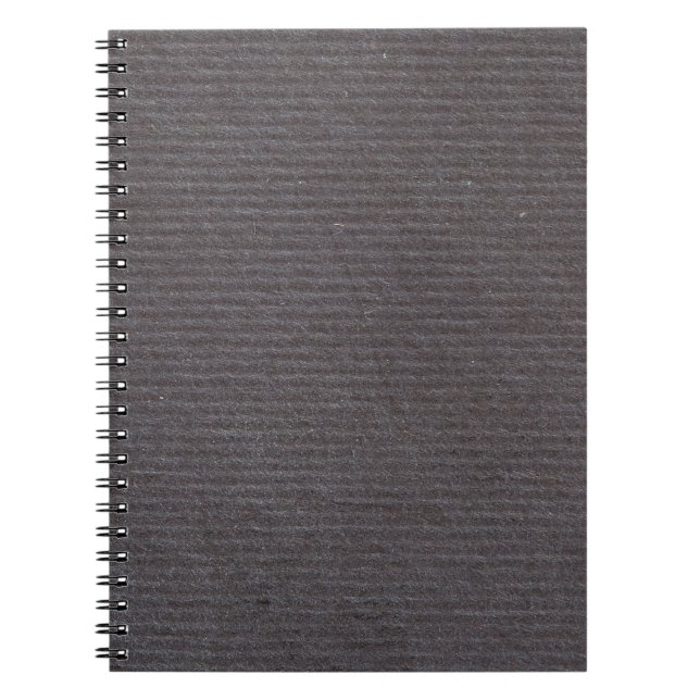 Black Lined Paper Background Texture Design Spiral Notebook (Front)