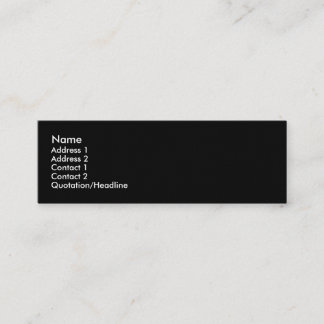 Black Linen Textured Skinny Profile Business Card