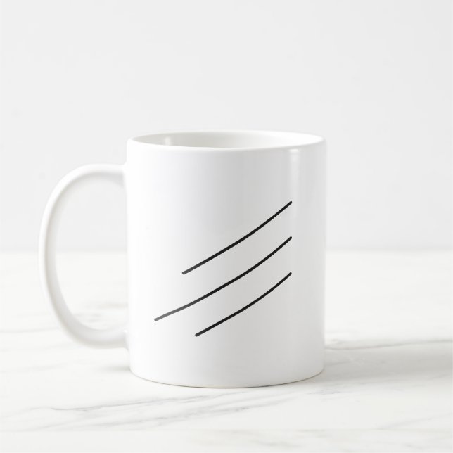 Black lines coffee mug (Left)