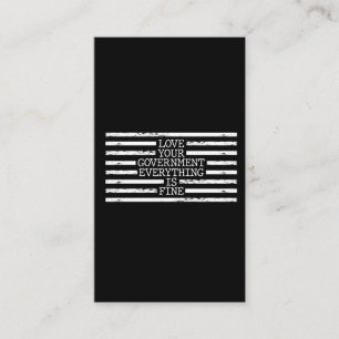 Black Lines Redacted Conspiracy Theory Government Business Card