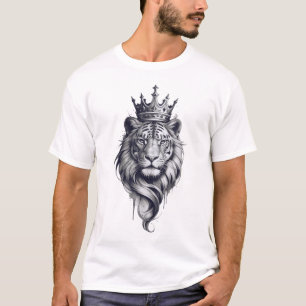 Black Lion King Head Luxury T-Shirt 
