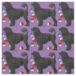 Black Lion Portuguese Water Dog with Float Line P Fabric