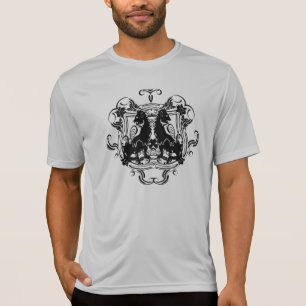 Black Lion Shield Swirly T-Shirt