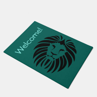 Black Lion Silhouette Customisable Doormat
