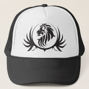 Black Lions Head Trucker Hat