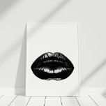 Black Lips Modern Poster Print<br><div class="desc">Black Lips Modern Poster Print,  following the latest trends in home decor,  is ideal to renew your walls.</div>