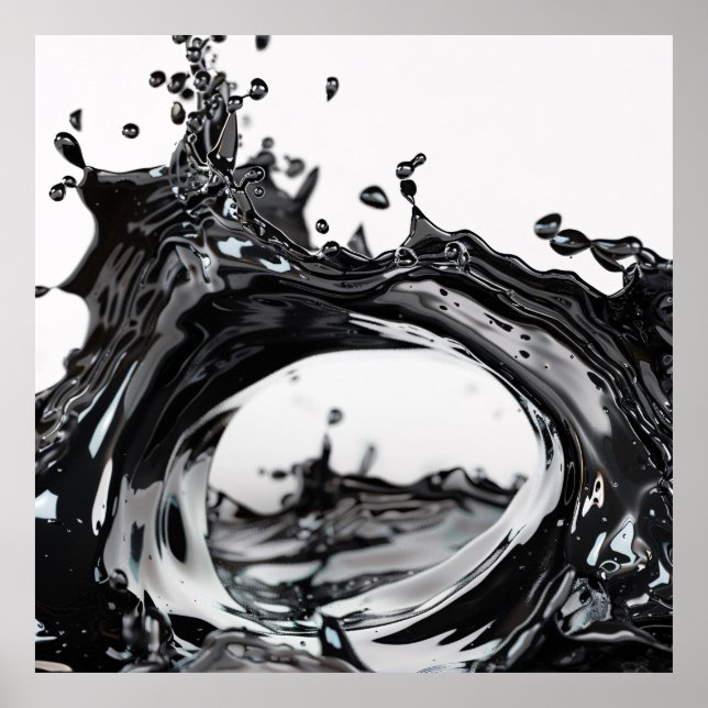 Black Liquid Harmony Poster (Front)