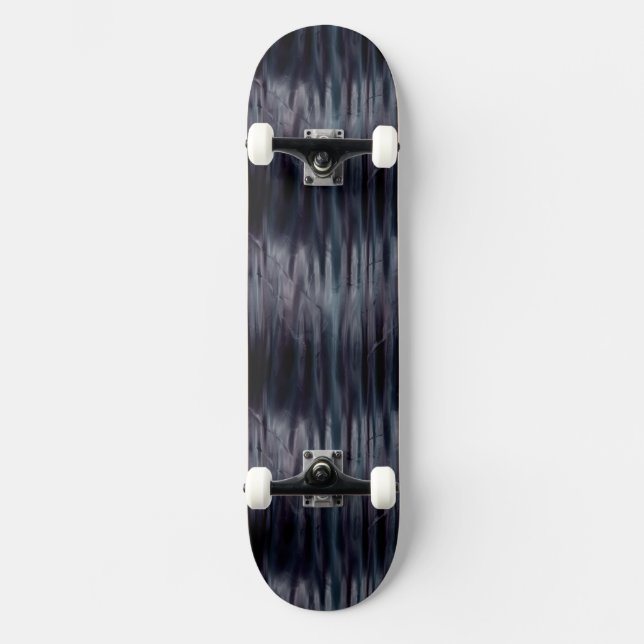 Black Liquid Metallic Effect Skateboard (Front)