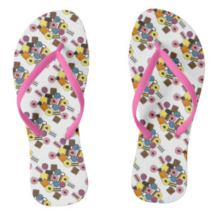 Black Liquorice Allsorts All Sorts Candy Flip Flop