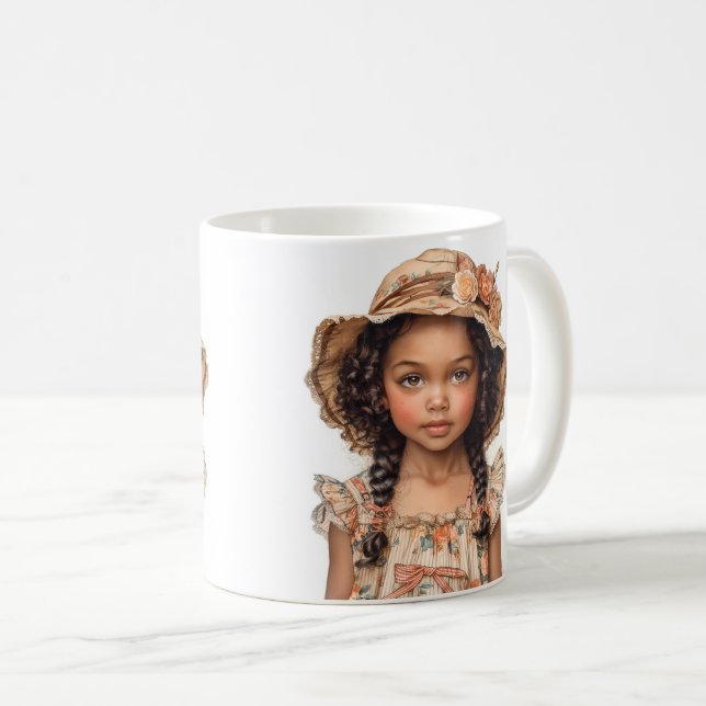 Black Little Girl Coffee Mug (Front Right)