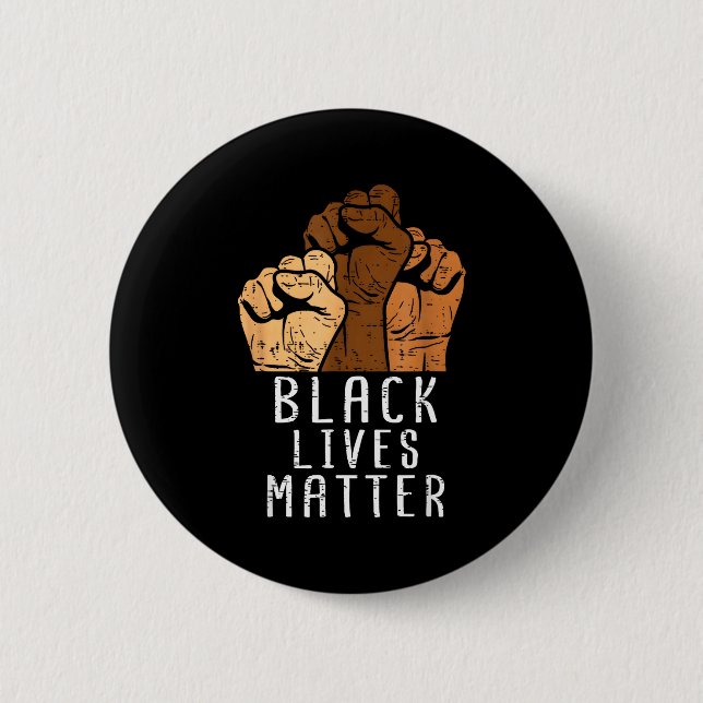 Black Lives Blm Human Rights Black History Month  6 Cm Round Badge (Front)