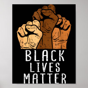 Black Lives Blm Human Rights Black History Month Poster