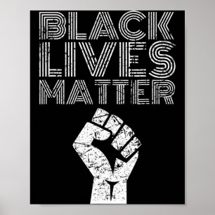 Black Lives Blm Human Rights Black History Month Poster