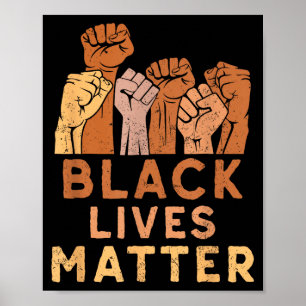 Black Lives Blm Human Rights Black History Month Poster