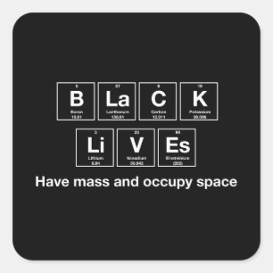 Black Lives - Chemical Symbols Glossy Stickers