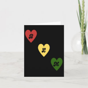 Black Lives Hearts Sticker Card