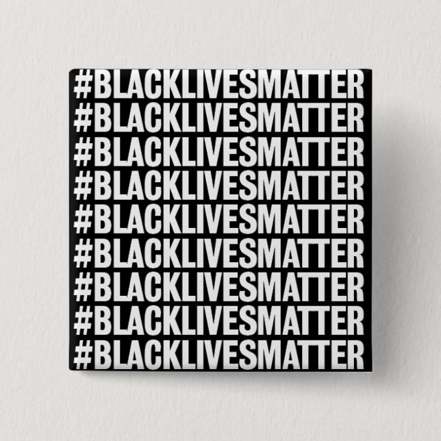 Black Lives Matter 15 Cm Square Badge (Front)