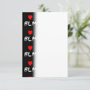 Black Lives Matter Acronym Red Heart Thank You Card