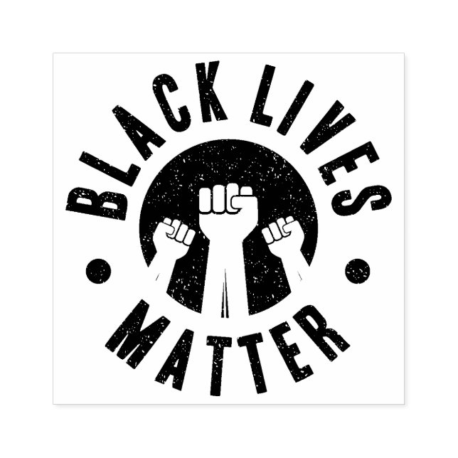 black lives matter address rubber stamp (Imprint)