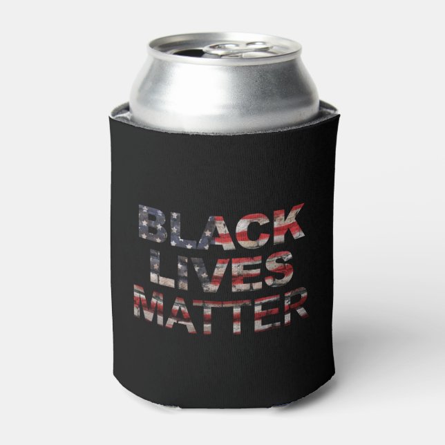 Black Lives Matter | American Flag Can Cooler (Can Front)