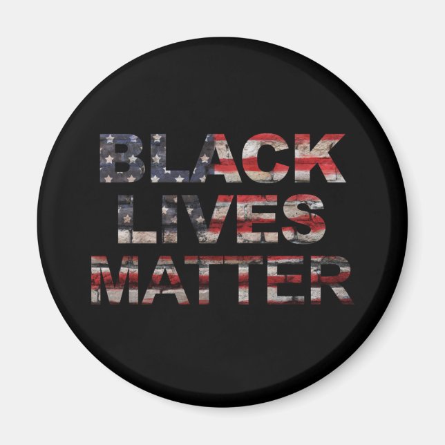 Black Lives Matter | American Flag Magnet (Front)