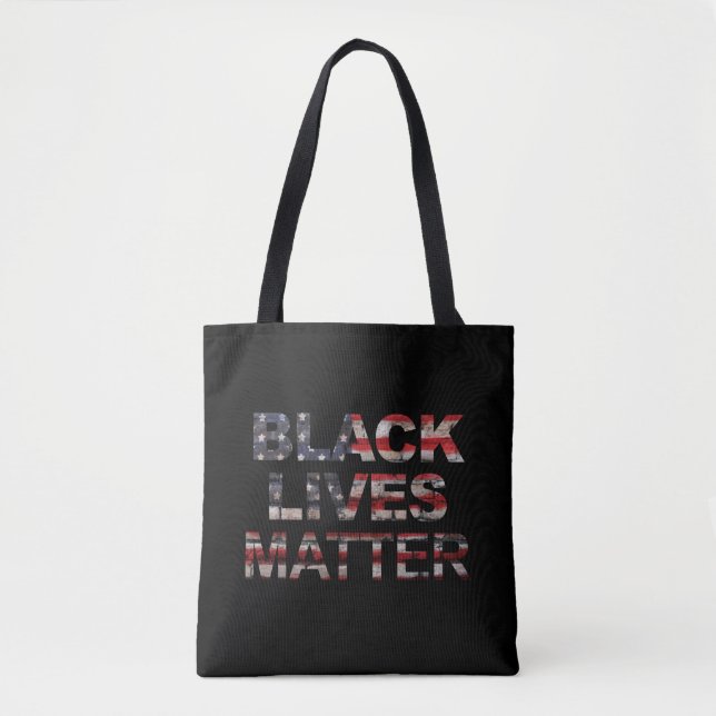 Black Lives Matter | American Flag Tote Bag (Front)