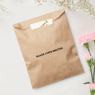 Black Lives Matter black custom text minimalist Favour Bags