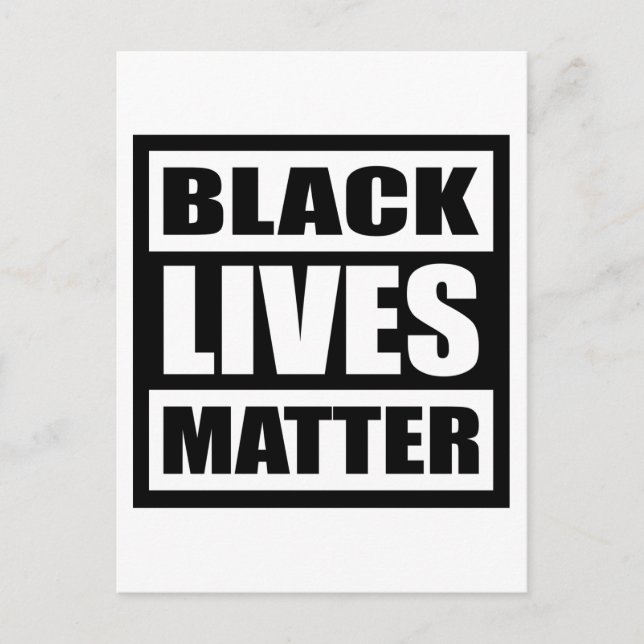 Black Lives Matter, Black History Month, Equality Postcard (Front)