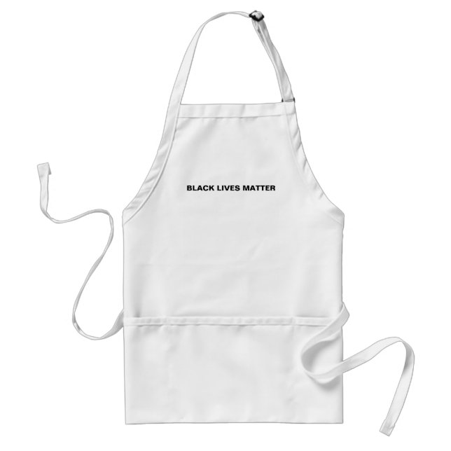 Black Lives Matter black text simple minimalist Standard Apron (Front)
