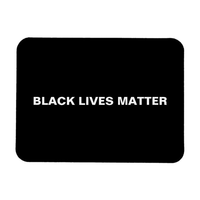 "Black lives matter" black white minimalist Magnet (Horizontal)