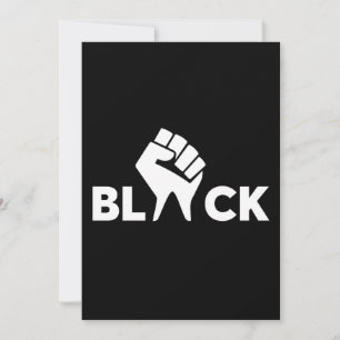 Black Lives Matter Black With Hand Invitation