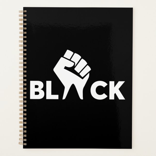 Black Lives Matter Black With Hand Planner (Front)