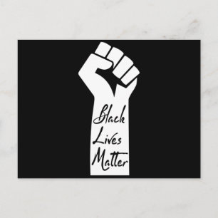 Black Lives Matter Black Woman Holiday Postcard