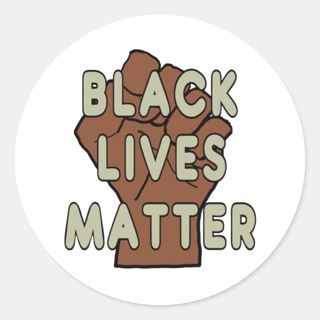 Black Lives Matter BLM Classic Round Sticker (Front)