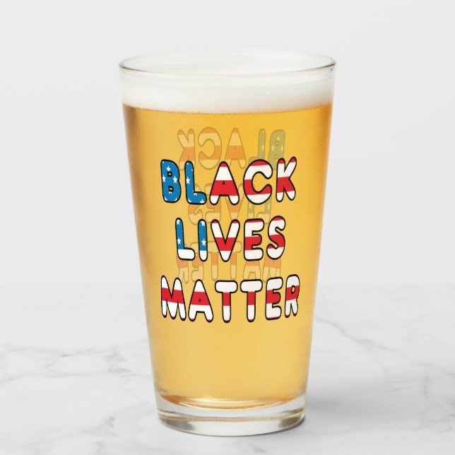 Black Lives Matter BLM Glass (Front Filled)