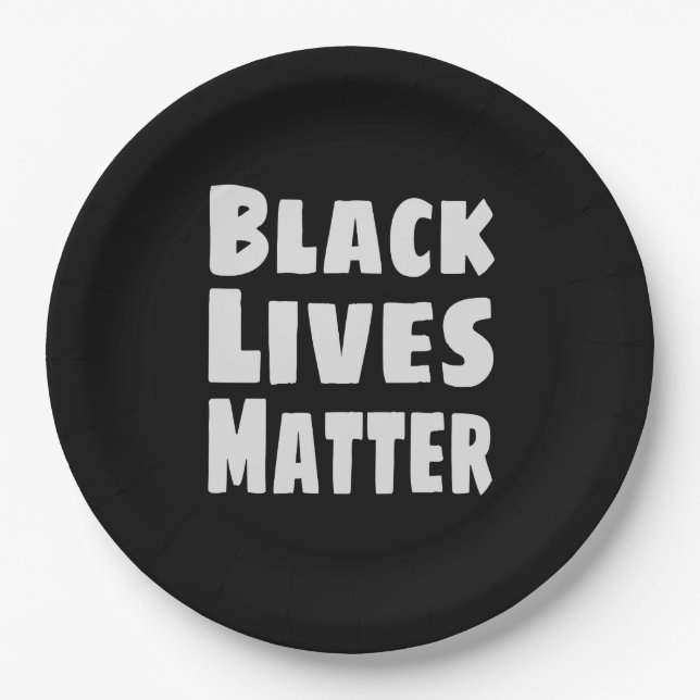 Black Lives Matter BLM Paper Plate (Front)