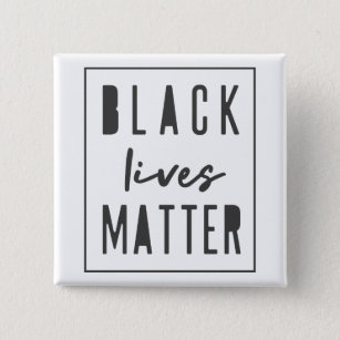 Black Lives Matter   BLM Race Equality Modern 15 Cm Square Badge