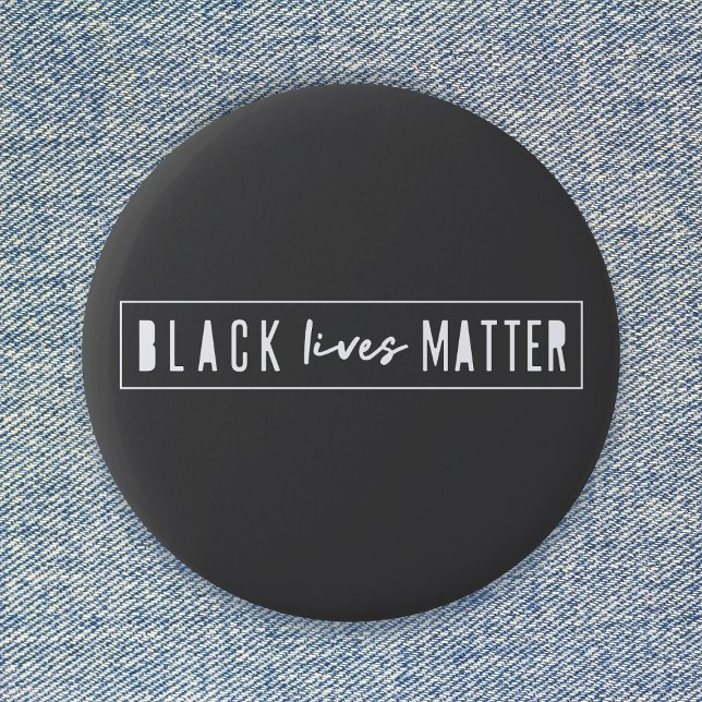 Black Lives Matter | BLM Race Equality Modern 6 Cm Round Badge (Creator Uploaded)