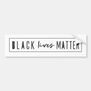 Black Lives Matter   BLM Race Equality Modern Bumper Sticker