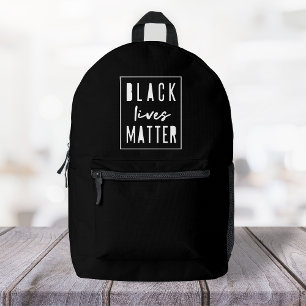 Black Lives Matter   BLM Race Equality Modern Printed Backpack